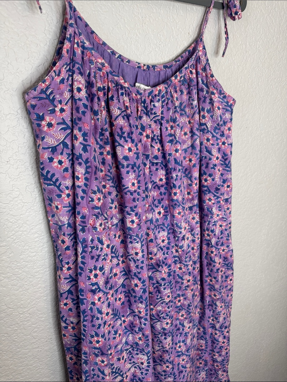 Emerson Fry India Collection Violet Wildflower Sundress XS / S Flowy Maxi - Picture 3 of 6
